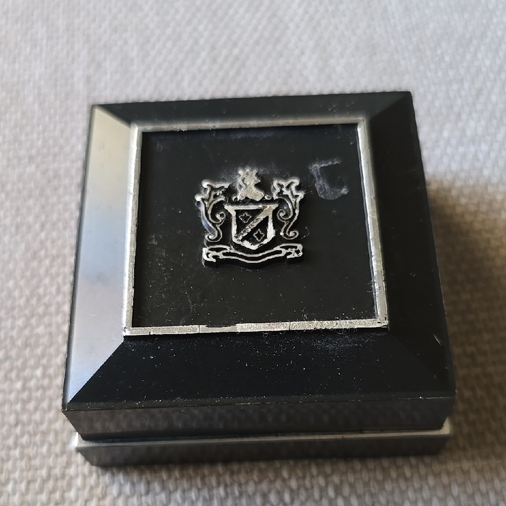 Elegant Black and Silver Men's Accessory Box